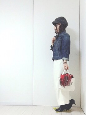 「無地党」｜「アイテム（ブーティ）」を使った、sa…⁂さん（レディース・152cm）の冬コーディネート
