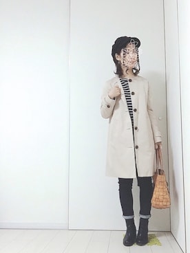 「無地党」｜「アイテム（ブーツ）」を使った、sa…⁂さん（レディース・152cm）の冬コーディネート