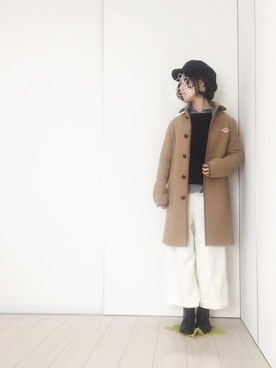 「無地党」｜「アイテム（ブーツ）」を使った、sa…⁂さん（レディース・152cm）の冬コーディネート
