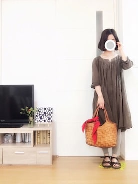 「無地党」｜「アイテム（ワンピース/ドレス）」を使った、sa…⁂さん（レディース・152cm）の夏コーディネート