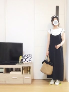 「CLEARIMPRESSION （クリアインプレッション）のアイテム（オールインワン・サロペット）」を使った、sa…⁂さん（レディース・152cm）の夏コーディネート