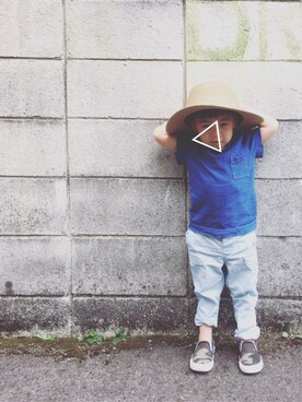 「アイテム（スリッポン、その他）」を使った、akkoさん（キッズ・80cm）の夏コーディネート