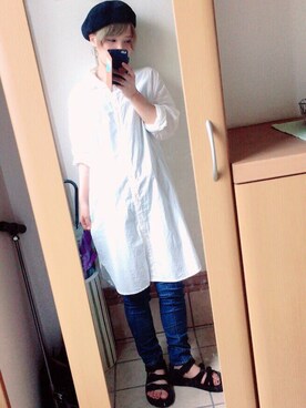 「スポサン」｜「アイテム（ハンチング/ベレー帽）」を使った、YASUさん（レディース・157cm）の夏コーディネート