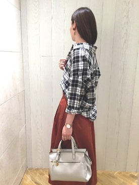 「タータンチェック」｜SAEさん（レディース・167cm）の秋コーディネート
