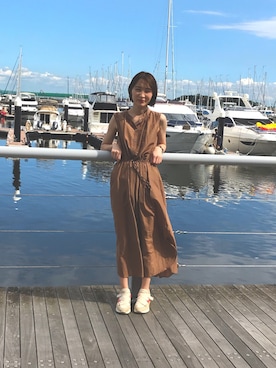 「ECCO」｜「アイテム（ワンピース/ドレス）」を使った、momoさん（レディース・165cm）の秋コーディネート