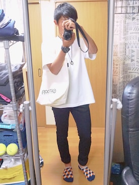 「G-SHOCK（ジーショック）のGショック G-SHOCK / マスターオブG マッドマスター MASTER OF G MUDMASTER / GG-1000-1AJF / カシオ CASIO（アナログ腕時計、ブラック系）」を使った、しょうへいさん（メンズ・167cm）の春コーディネート