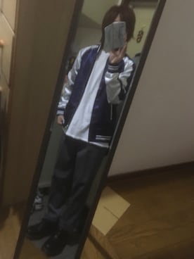 「jiggys shop（ジギーズショップ）のアイテム（ブルゾン）」を使った、うめちぃさん（メンズ・157cm）の春コーディネート