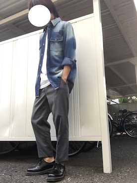 「semantic design（セマンティックデザイン）のアイテム」を使った、うめちぃさん（メンズ・157cm）の秋コーディネート