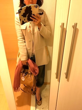 「ジルスチュアート」｜「アイテム（その他アウター）」を使った、Mihiroさん（レディース・158cm）の冬コーディネート