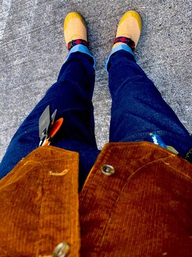 「no brand（ノーブランド）のアイテム（トップス、ブラウン系）」を使った、naさん（メンズ・170cm）の夏コーディネート