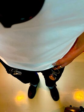 「no brand（ノーブランド）のアイテム（ジャケット/アウター、ホワイト系）」を使った、naさん（メンズ・170cm）の夏コーディネート