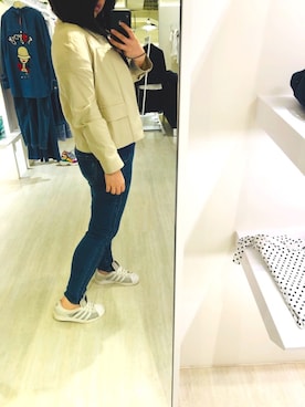 「TAIPEI」｜「アイテム（ノーカラージャケット）」を使った、🇹🇼YC🇹🇼さん（レディース・161cm）の秋コーディネート