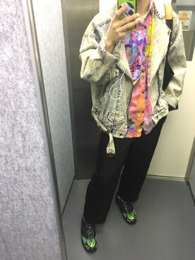 「シュプリーム」｜「アイテム（デニムジャケット）」を使った、YUTAさん（メンズ・176cm）の春コーディネート