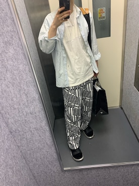 「MYne（マイン）のアイテム（その他パンツ）」を使った、YUTAさん（メンズ・175cm）の夏コーディネート