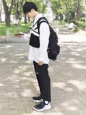 Gu イージーテーパードパンツｂを使ったメンズ人気ファッションコーディネート Wear