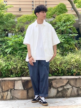 「USAコットン」｜いとかんさん（メンズ・170cm）の夏コーディネート