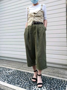 「通勤穿搭」｜「アイテム（その他トップス）」を使った、I-chiさん（レディース・168cm）の春コーディネート