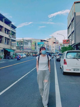 「Cover（-）のアイテム」を使った、I-chiさん（レディース・168cm）の春コーディネート