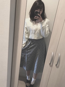 「LILY BROWN（リリーブラウン）のアイテム（ローファー）」を使った、うゆさん（レディース・153cm）の冬コーディネート