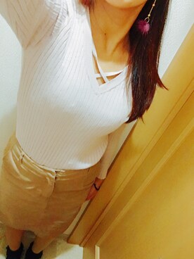 「アイテム（イヤリング）」を使った、みーさん（レディース・160cm・20代）の秋コーディネート