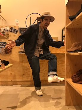 「14+（イチヨンプラス）のアイテム」を使った、タカシマ ヨシノブさん（メンズ・168cm）の秋コーディネート