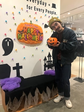 「wearhalloween2017」｜「アイテム（帽子）」を使った、タカシマ ヨシノブさん（メンズ・168cm）の秋コーディネート