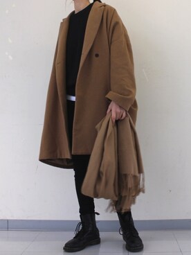 「BASISBROEK（バシスブルック）のアイテム（ジャケット/アウター）」を使った、mai_haruさん（レディース・170cm）の冬コーディネート