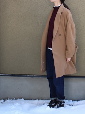 「BASISBROEK（バシスブルック）のアイテム（ジャケット/アウター）」を使った、mai_haruさん（レディース・170cm）の冬コーディネート