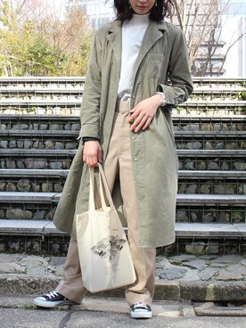 「CONVERSE（コンバース）のconverse（コンバース） ALL STAR OX（オールスターOX）（スニーカー）」を使った、mai_haruさん（レディース・170cm）の春コーディネート