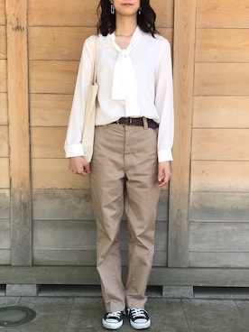 「アイテム（ピアス（両耳用））」を使った、mai_haruさん（レディース・170cm・20代）の春コーディネート