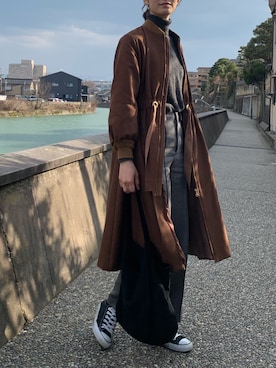 「Graphpaper（グラフペーパー）のアイテム（ジャケット/アウター）」を使った、mai_haruさん（レディース・170cm）の冬コーディネート