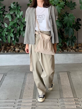 「アイテム（ボディバッグ/ウエストポーチ）」を使った、mai_haruさん（レディース・170cm・20代）の秋コーディネート