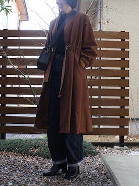 「Graphpaper（グラフペーパー）のアイテム（ジャケット/アウター）」を使った、mai_haruさん（レディース・170cm）の冬コーディネート