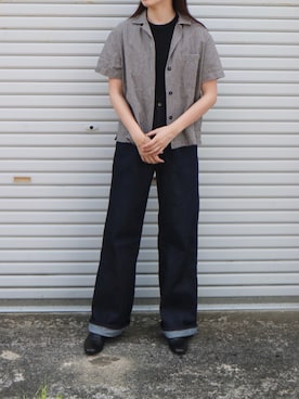 「Graphpaper（グラフペーパー）のアイテム（パンツ）」を使った、mai_haruさん（レディース・170cm）の春コーディネート