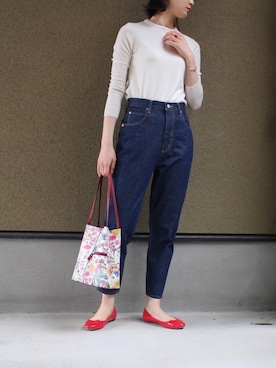 「THE SHINZONE（ザ　シンゾーン）の【THE SHINZONE】キャロットデニム WOMEN（デニムパンツ）」を使った、mai_haruさん（レディース・170cm）の春コーディネート