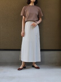 AURALEE（オーラリー）の「AURALEE / ストライプサイドスリットロング