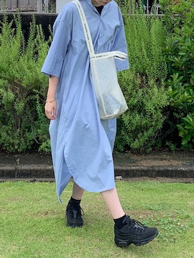 「アイテム（シャツワンピース）」を使った、mai_haruさん（レディース・170cm・20代）の夏コーディネート