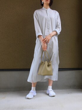 Auralee オーラリー のワンピース ドレス グリーン系 を使った人気ファッションコーディネート Wear