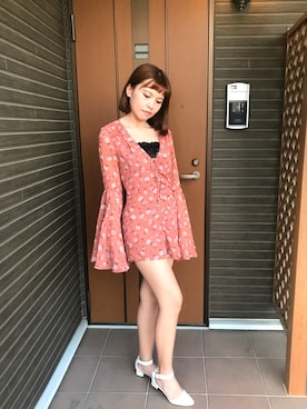 「FOREVER 21（フォーエバー トゥエンティーワン）のアイテム（つなぎ/オールインワン）」を使った、Minji Ijnimさん（レディース・160cm）の秋コーディネート