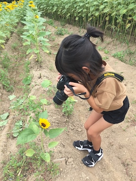 「BRANSHES（ブランシェス）のシンプルショートパンツ（その他パンツ、ブラック系）」を使った、tsugumonさん（キッズ・132cm）の夏コーディネート