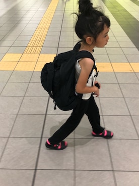 「BEAMS BOY（ビームスボーイ）のGREGORY / 40th別注 SUNNY DAY SPECIAL（バックパック/リュック、ブラック系）」を使った、tsugumonさん（キッズ・132cm）の夏コーディネート