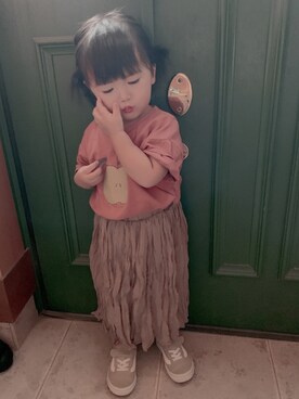 「あずきいろまつり2019」｜riria.さん（キッズ・90cm）の秋コーディネート