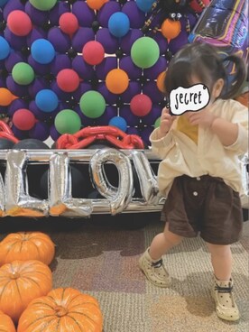 「Gemeaux（ジェモー）のアイテム」を使った、riria.さん（キッズ・90cm）の秋コーディネート