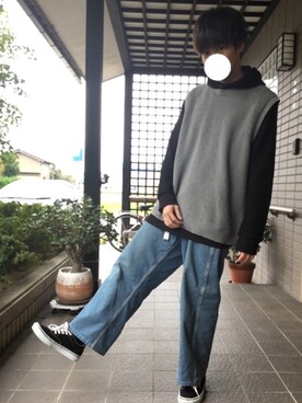 「Request（リクエスト）のアイテム」を使った、すみやんさん（メンズ・162cm）の秋コーディネート