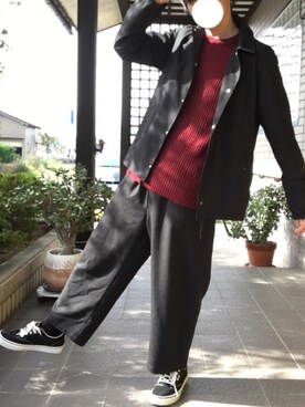 Gu ジーユー のキャスケットを使った ワイドパンツ のメンズ人気ファッションコーディネート Wear