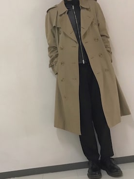 「417 EDIFICE（フォーワンセブンエディフィス）のアイテム（ライダースジャケット）」を使った、toraさん（メンズ・174cm）の冬コーディネート