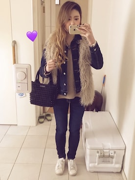 Rina♡さん（レディース・163cm）の冬コーディネート