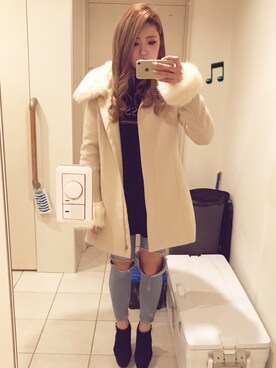 Rina♡さん（レディース・163cm）の冬コーディネート