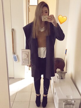 Rina♡さん（レディース・163cm）の冬コーディネート