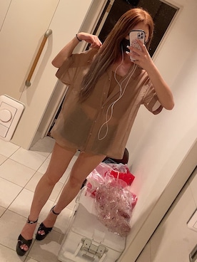 「EGOIST（エゴイスト）のアイテム（キャミソール）」を使った、Rina♡さん（レディース・163cm）の秋コーディネート